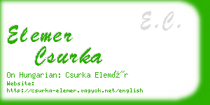 elemer csurka business card